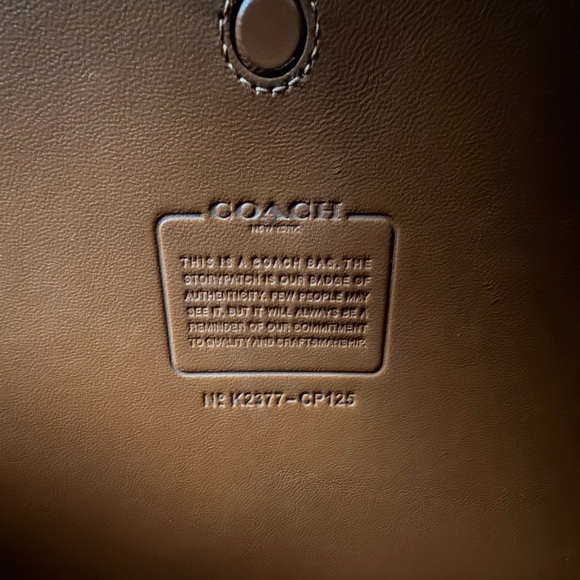 Coach Broome Taupe Leather Top-Handle Bag, Genuine Full Grain Leather - Picture 6 of 7